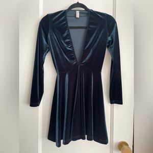 American Apparel Emerald Green Velvet Dress